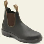 Black Brown Men's Chelsea Boots with Elastic Side Panels & Water-Resistant Finish