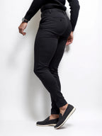 Men's Slim Fit Chinos with Tapered Leg & Flat Front - Back Side Lean