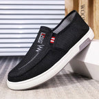 Black Men's Casual Walking Shoes — Blake Everyday Slip-On Breathable - Side Profile Studio