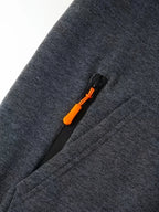 Men's Hooded Jacket with Zip-Up Front & Multi-Pocket Design - Close Up Zipper Pocket