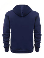 Men's Hooded Jacket with Zip-Up Front & Multi-Pocket Design - Back Full