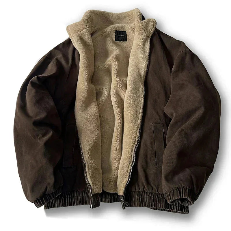 Men's Winter Jacket with Full Zip & Relaxed Comfort Fit