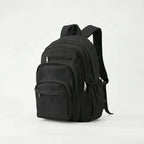 Black Women's Everyday Multi Pocket School Backpack with Adjustable Straps