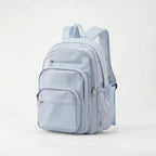 Milky Blue Women's Everyday Multi Pocket School Backpack with Adjustable Straps - Studio
