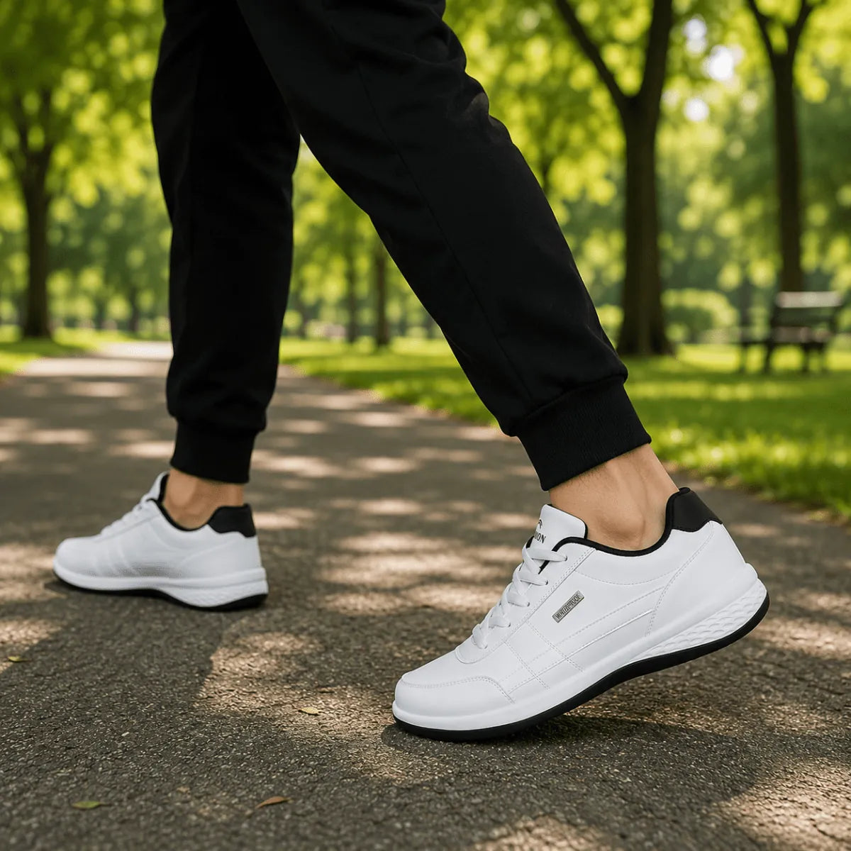Men's Orthopedic Sneakers with Cushioned Support & Lace-Up Comfort - Close Up Stride