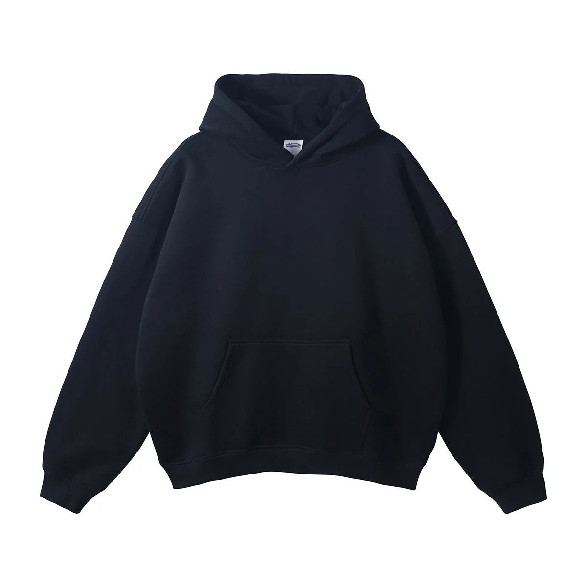 Unisex Organic Cotton Hoodie with Oversized Fit & Kangaroo Pocket - Front Full View 7