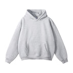 Unisex Organic Cotton Hoodie with Oversized Fit & Kangaroo Pocket - Front Full View 17