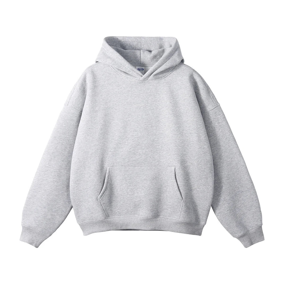 Unisex Organic Cotton Hoodie with Oversized Fit & Kangaroo Pocket - Front Full View 17