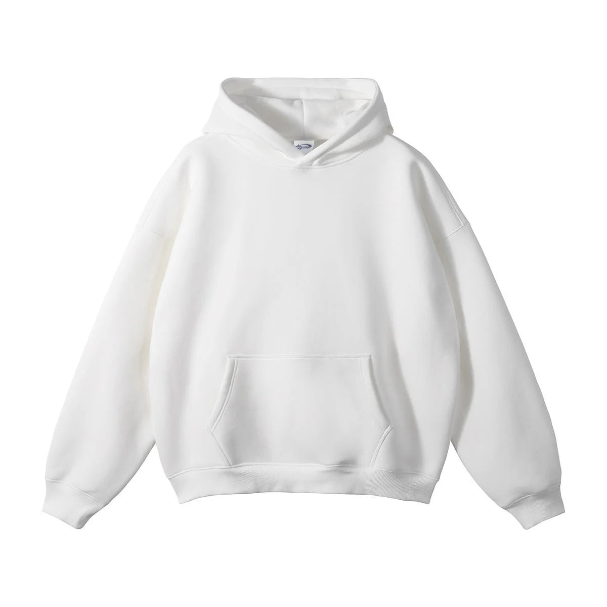 Unisex Organic Cotton Hoodie with Oversized Fit & Kangaroo Pocket - Front Full View 12