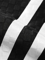 Men's Full-Length Padded Cycling Pants with Gel Seat Pad & Reflective Stripes - Fabric Stripe Closeup