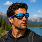 Blue Men's Polarized Sunglasses with UV400 Protection & Lightweight Comfort Fit