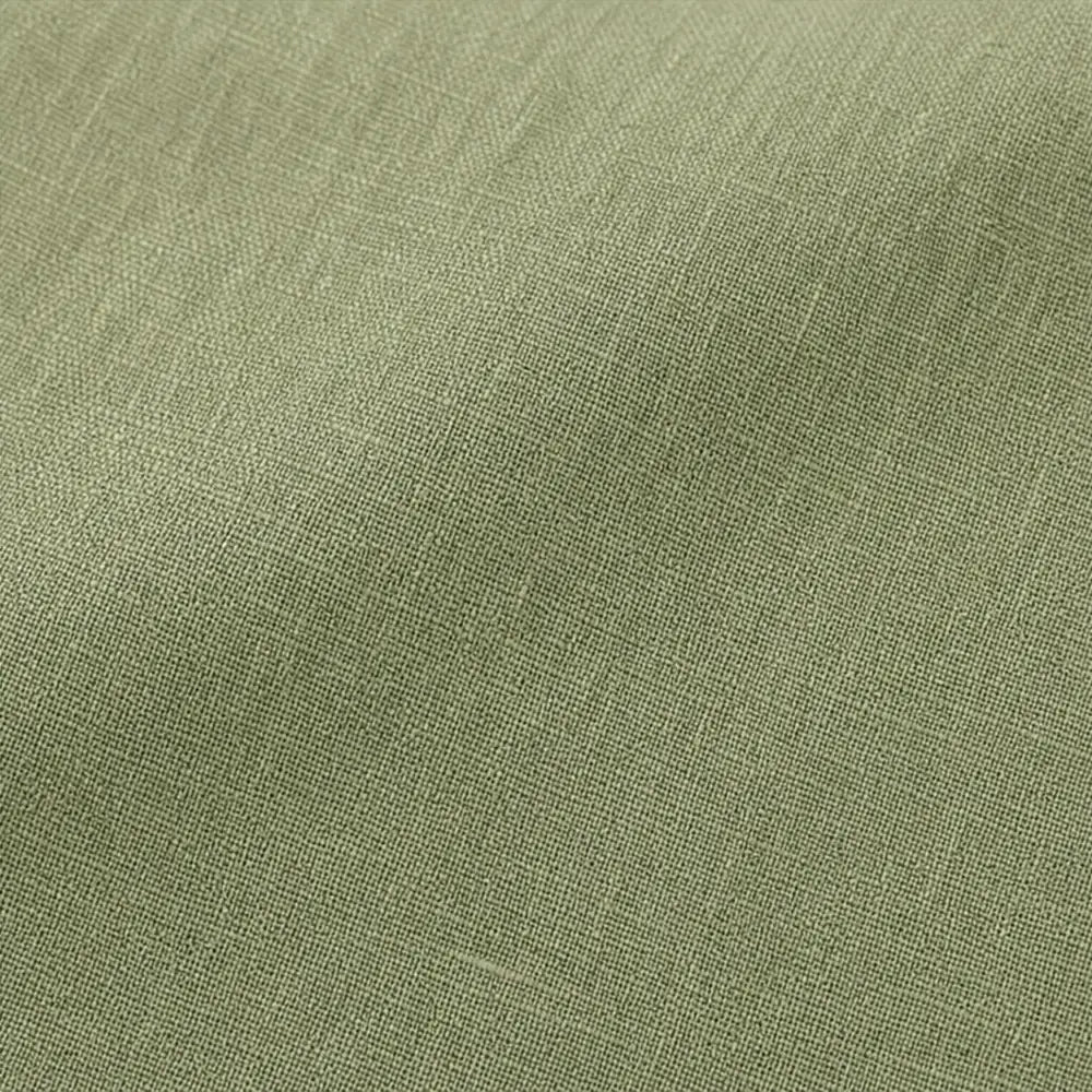 Women's Side-Button Relaxed-Fit Linen Blend Top - Fabric Texture Close Up