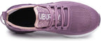 Purple Women's Steel Toe Sneakers with Air Cushion Sole & Lace-Up Closure - Top View Flat