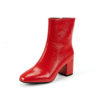 Women's Suede Ankle Boots with Block Heel & Cushioned Insole - Studio Product Shot