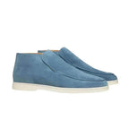 Sea Men's Suede Ankle Loafers — Ottilie Slip-On Moc Toe Casual - Studio Pair