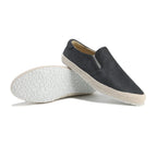 Gray Men's Suede Slip-On Shoes — Ruby Espresso Espadrille Casual - Sole Detail