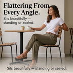 Women's High-Waisted Utility Pants with Tapered Fit & Ruched Ankle Cuff - Olive Seated Ad