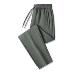 Army green (open hem) Men's Tech Jogger Pants with Zip Pockets & Elastic Cuffs - Open Hem