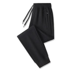 Black with tight cuff Men's Tech Jogger Pants with Zip Pockets & Elastic Cuffs