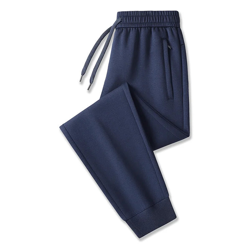 Dark blue (narrow band) Men's Tech Jogger Pants with Zip Pockets & Elastic Cuffs - Narrow Band