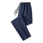 Dark Blue Open Men's Tech Jogger Pants with Zip Pockets & Elastic Cuffs