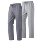 Men's Tech Jogger Pants with Zip Pockets & Elastic Cuffs - Open Hem Front Full Pair