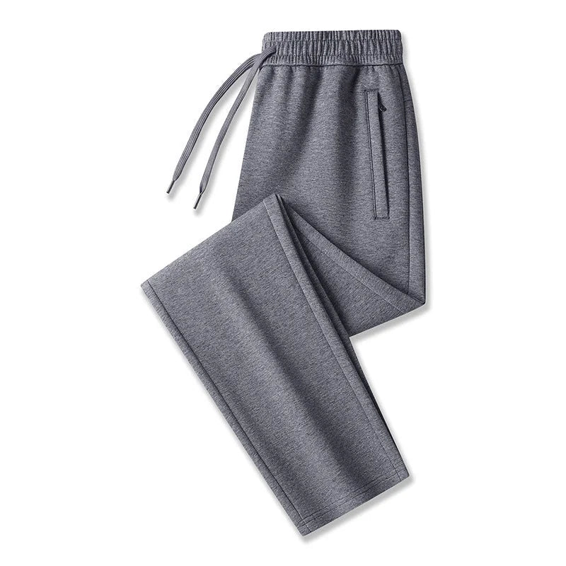 Dark gray with open hem Men's Tech Jogger Pants with Zip Pockets & Elastic Cuffs