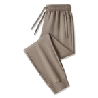 Khaki Engbund Men's Tech Jogger Pants with Zip Pockets & Elastic Cuffs