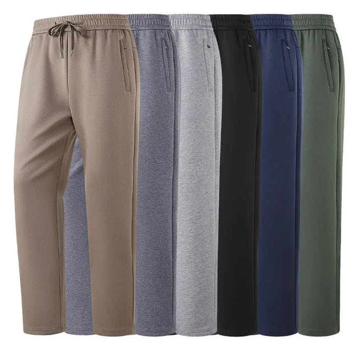 Men's Tech Jogger Pants with Zip Pockets & Elastic Cuffs - Front Full Group