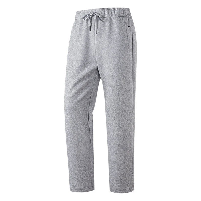 Men's Tech Jogger Pants with Zip Pockets & Elastic Cuffs - Slim Fit Front Full