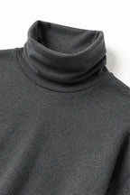 Women's Turtleneck Pants Set with Wide-Leg Fit & Drawstring Waist - Close Up Neckline