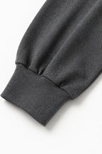 Women's Turtleneck Pants Set with Wide-Leg Fit & Drawstring Waist - Sleeve Cuff Detail