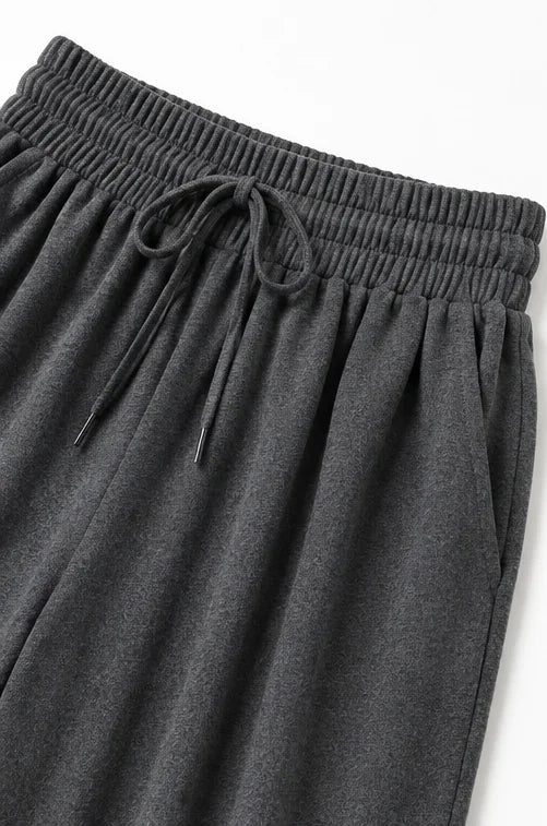 Women's Turtleneck Pants Set with Wide-Leg Fit & Drawstring Waist - Waistband Detail