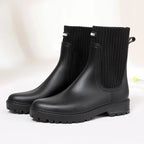 Black 2 Women's Rain Boots — Cassidy Everyday Knit-Cuff Waterproof