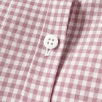Women's Vintage Plaid Button-Front Shirt with Relaxed Fit - Button Detail