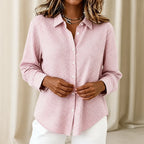 Women's Vintage Plaid Button-Front Shirt with Relaxed Fit