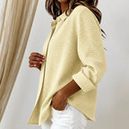Yellow Women's Vintage Plaid Button-Front Shirt with Relaxed Fit