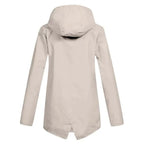 Women's Waterproof Jacket with Hood & Lightweight Comfort - Back Full