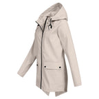 Women's Waterproof Jacket with Hood & Lightweight Comfort - Side Pose