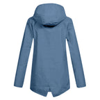 Women's Waterproof Jacket with Hood & Lightweight Comfort - Back Full