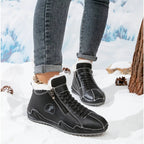 Women's Faux Fur Lined Winter Ankle Boots with Zip-Up Closure — Grace