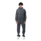 Grey Women's Fleece Tracksuit with Hooded Sweatshirt & Jogger Pants — Iris